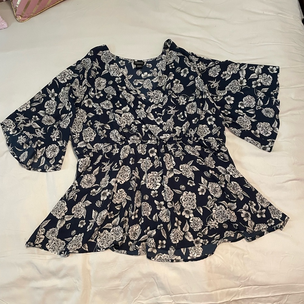 Torrid Faux wrap shirt